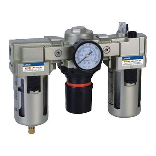 LAC Series air compressor regulator and filter setup(LAF.LAR.LAL Combination)
